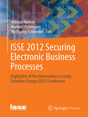 cover image of ISSE 2012 Securing Electronic Business Processes